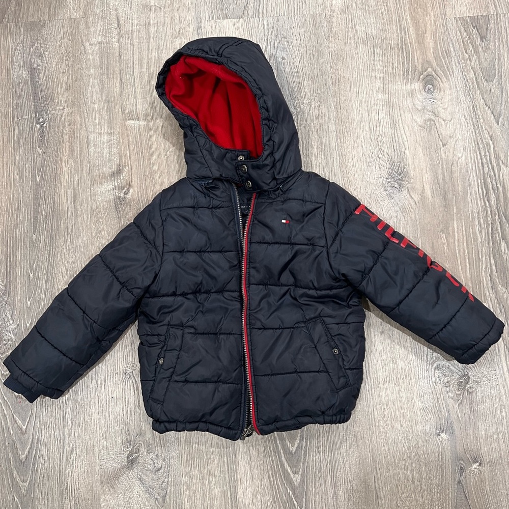 Tommy Hilfiger Black & Red Puffer Jacket